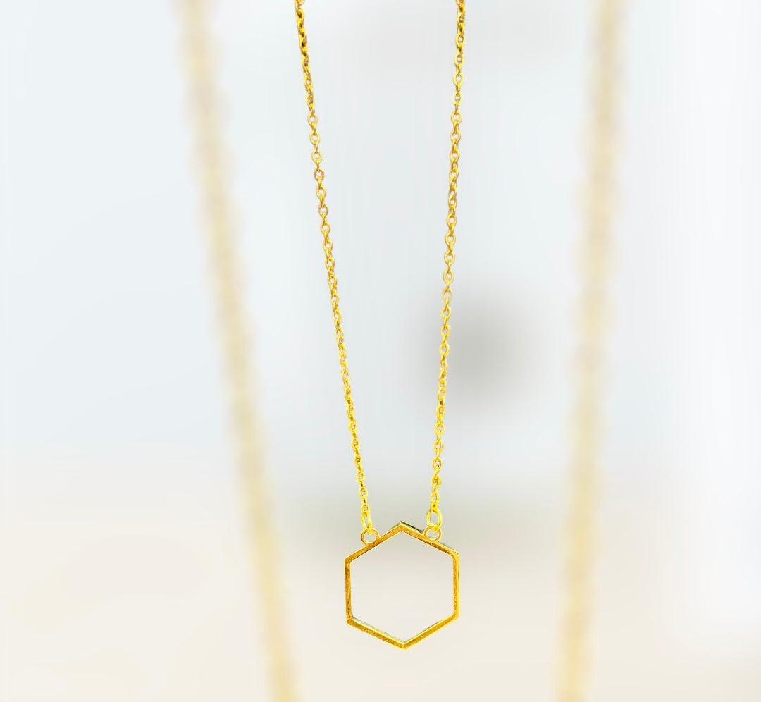 Hexagon Slay-18K Gold Plated