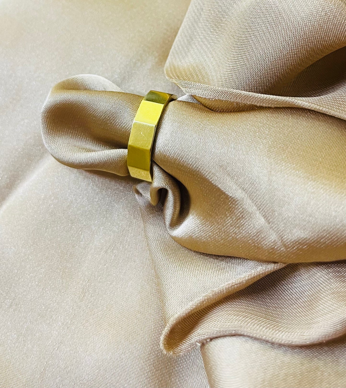 Solid Gold Ring-18K Gold Plated