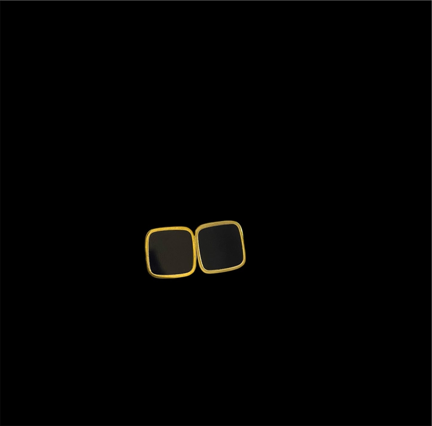 Black Square - 18K Gold Plated