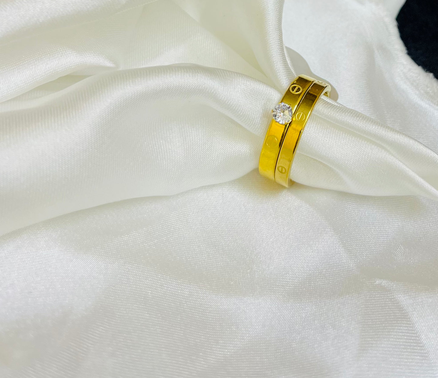 Double Layer Ring-18K Gold Plated.