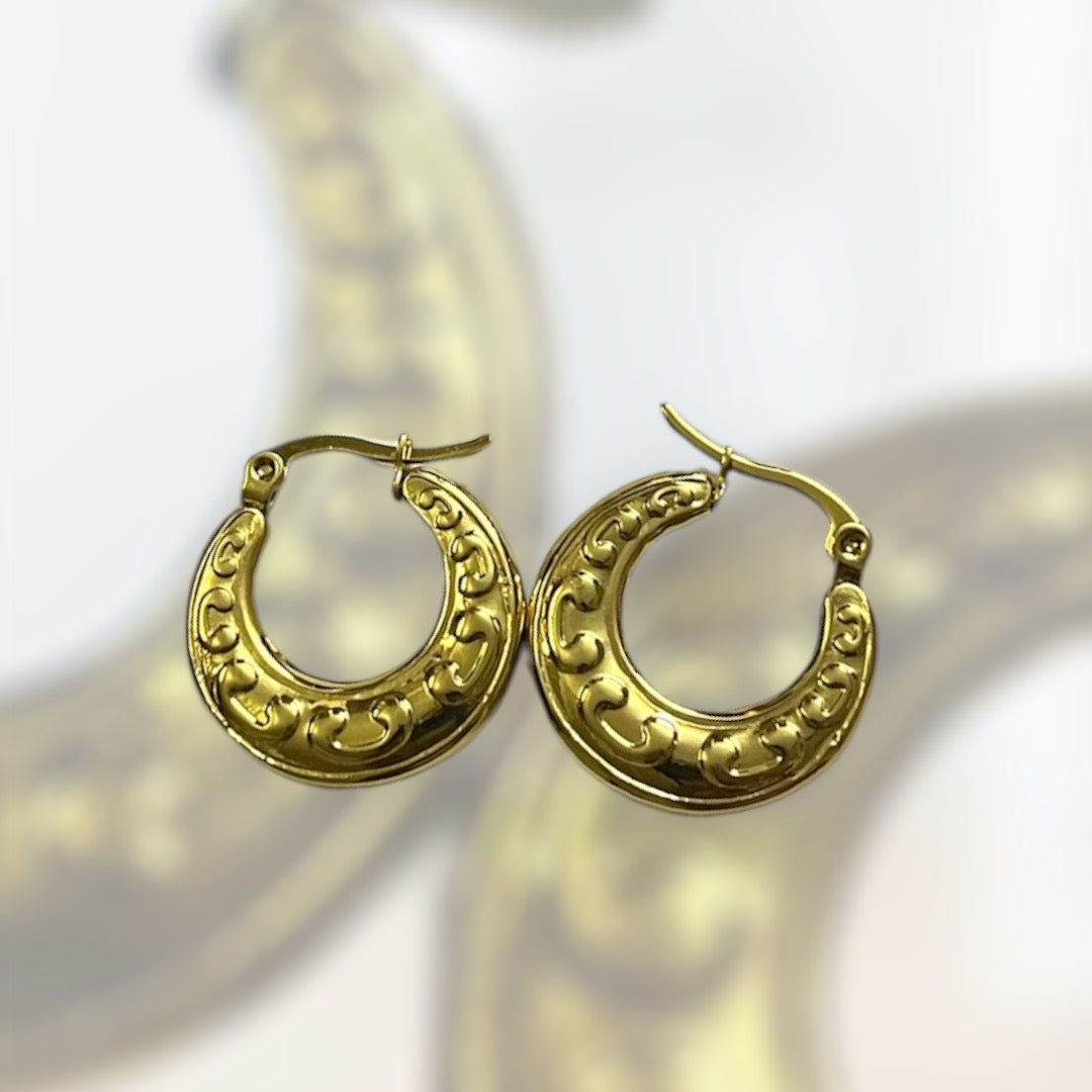Round Hoops-18K Gold Plated