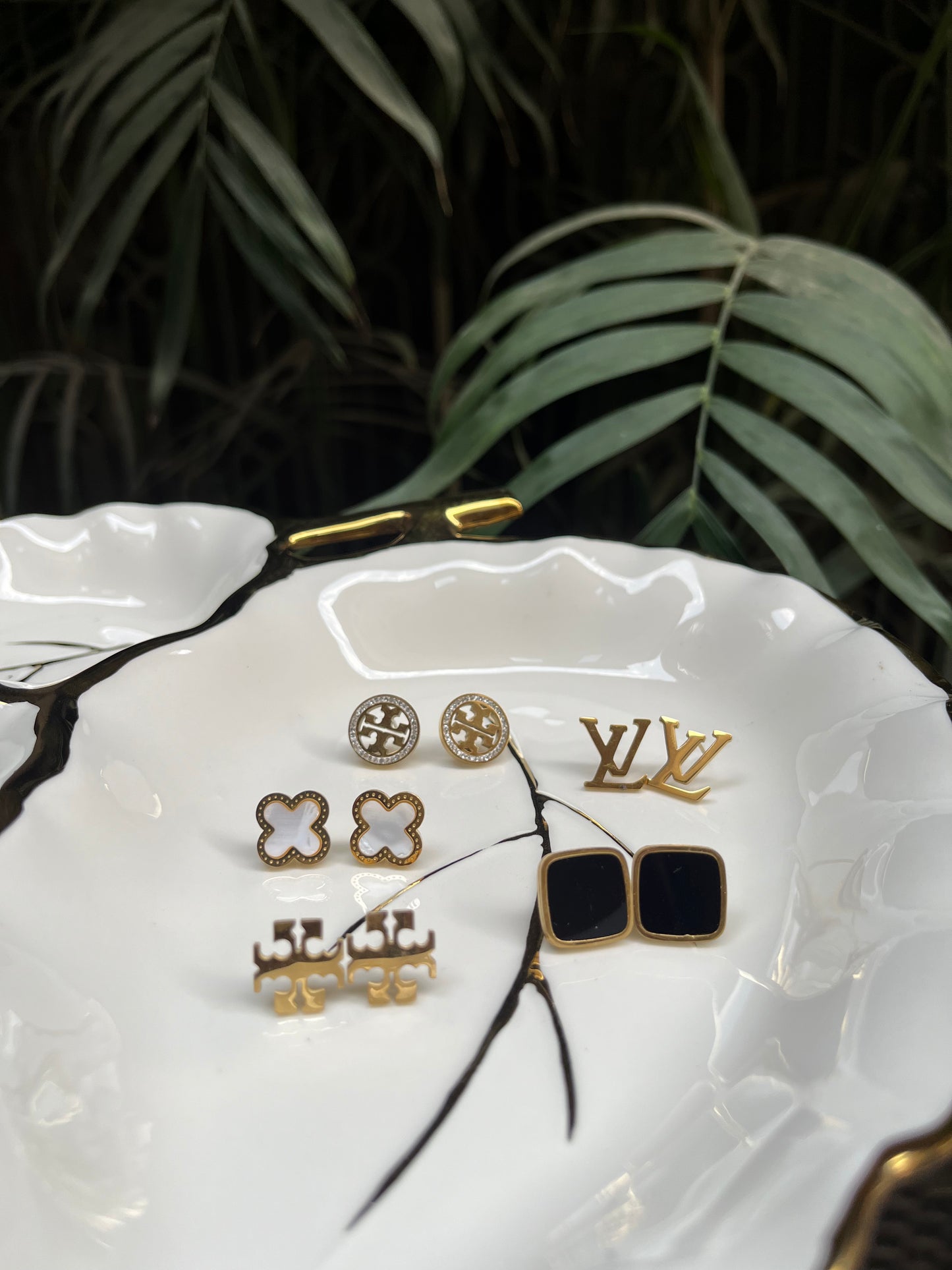 Black Square - 18K Gold Plated