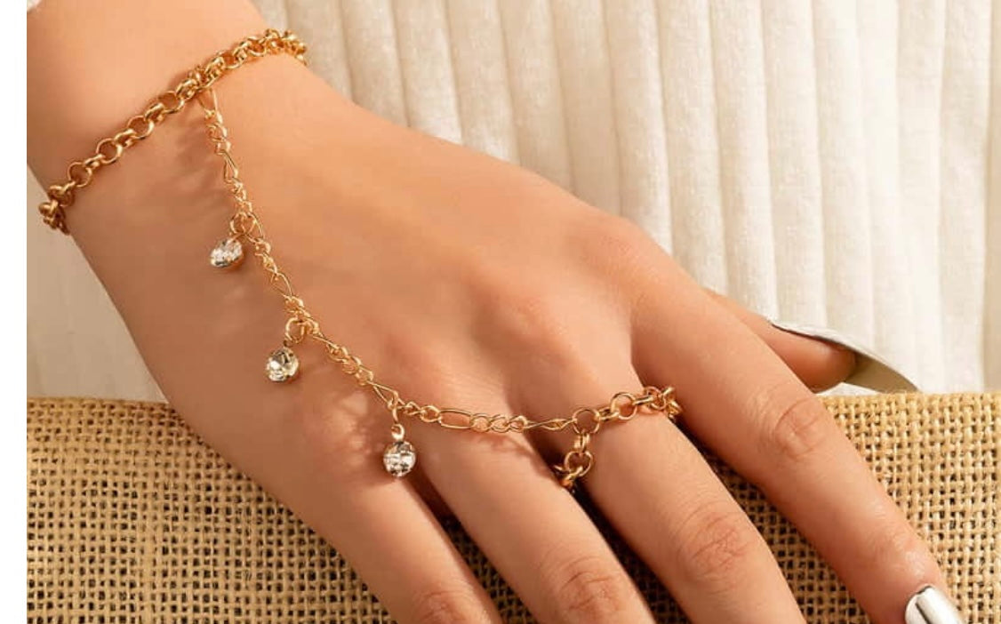 Link Chain Bracelet -18K Gold Plated.