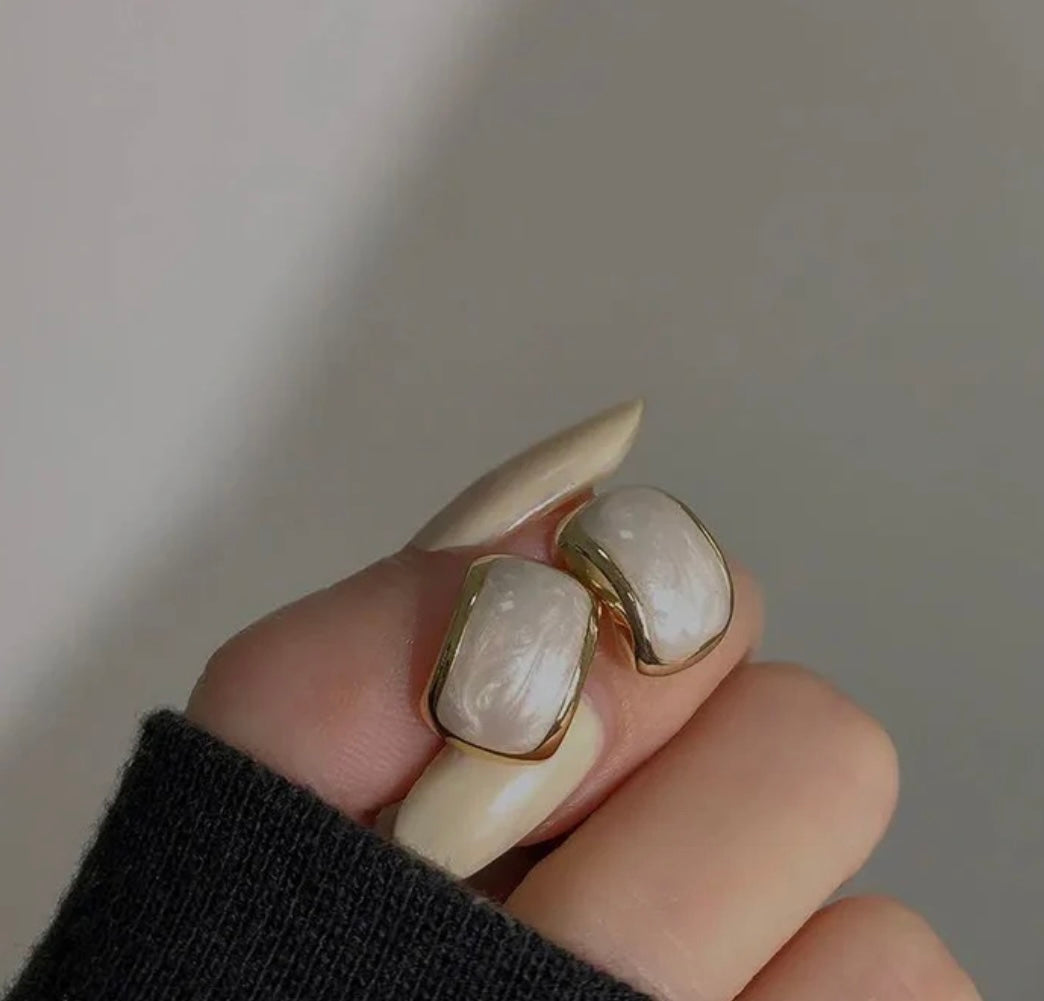 Marbled Gold Earrings