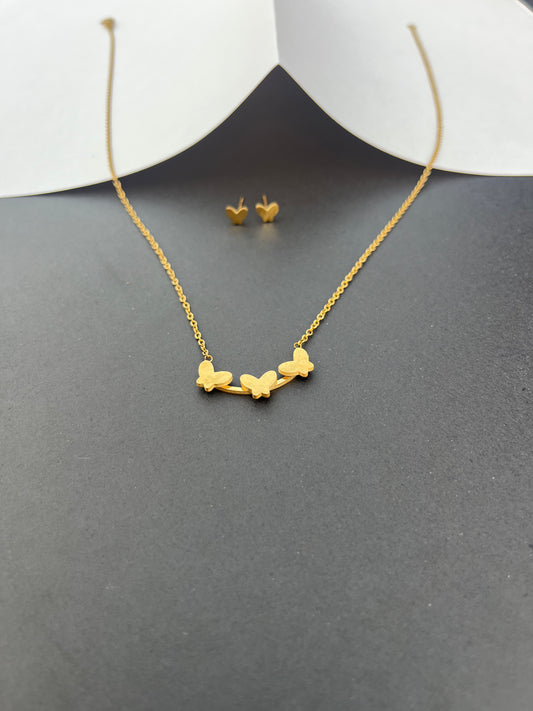 Winged Pendant- 18K Gold Plated