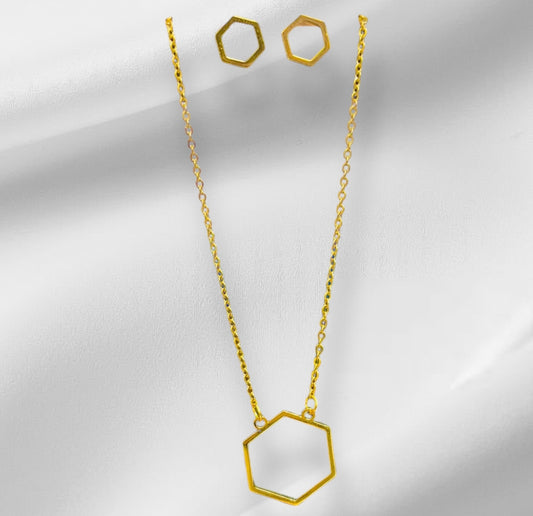 Hexagon Slay-18K Gold Plated