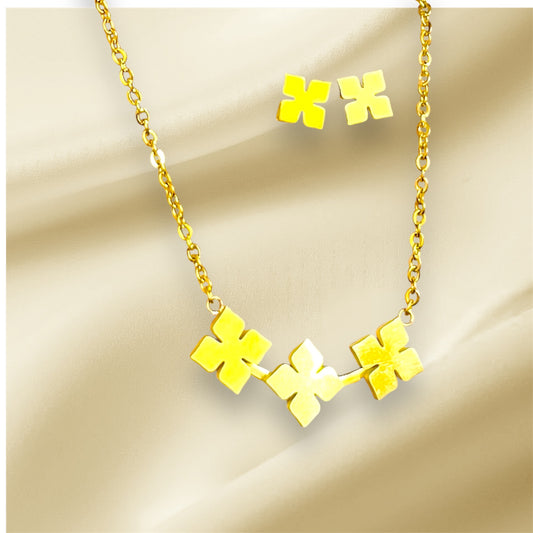 Edgy Elegance-18K Gold Plated