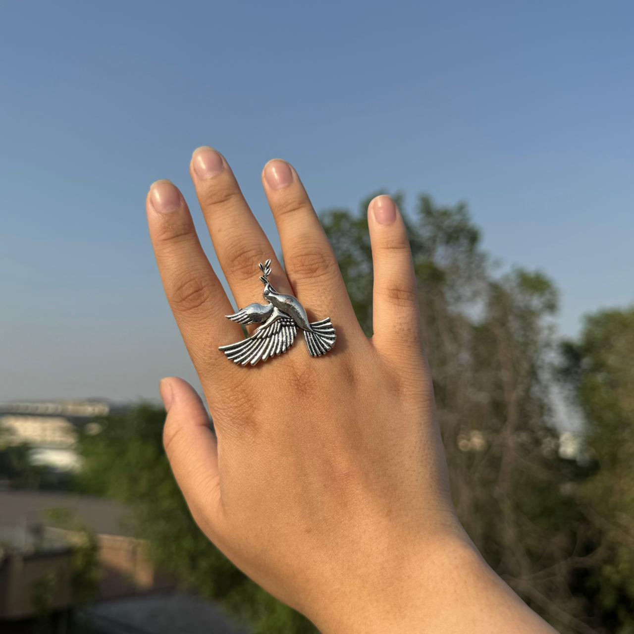 Moonbird Silver Ring