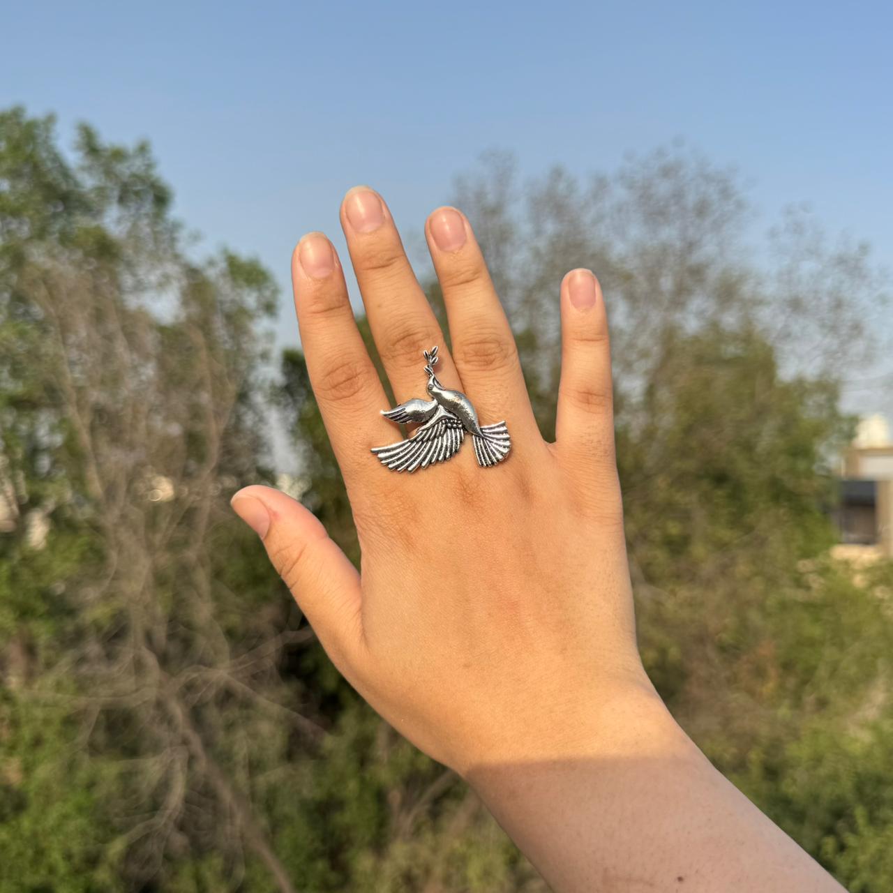 Moonbird Silver Ring